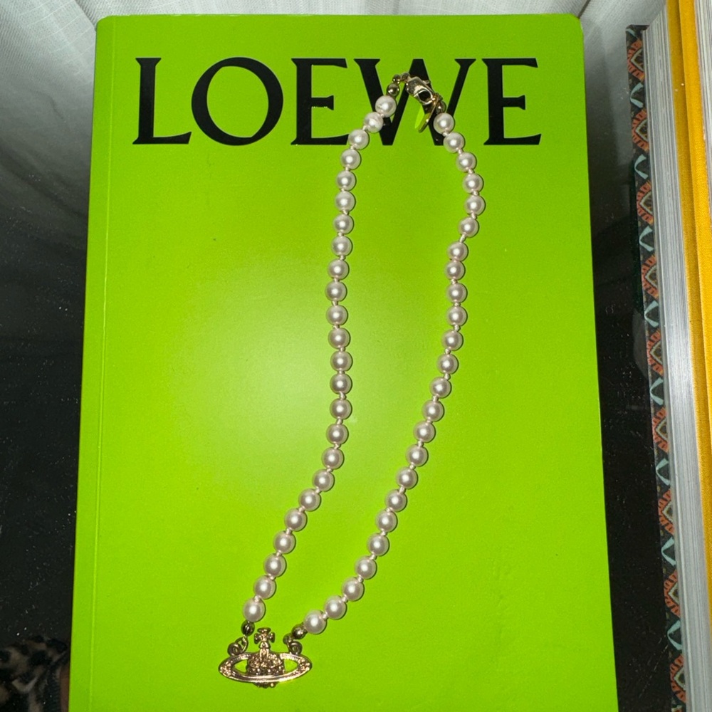 Vivienne Westwood Pearl Necklace with Gold Orb